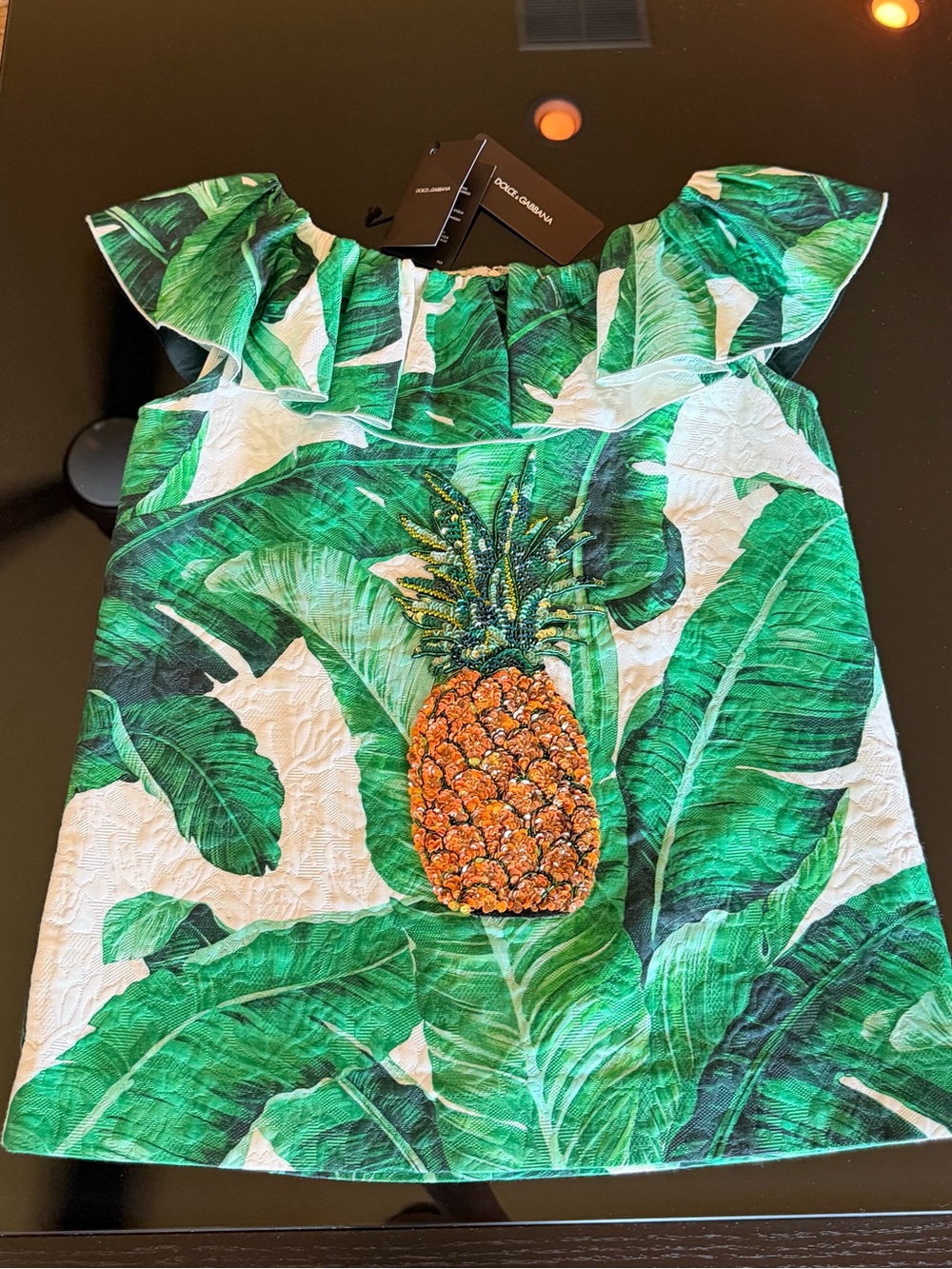 Dolce & Gabbana - Green and Orange Tropical Pineapple Top